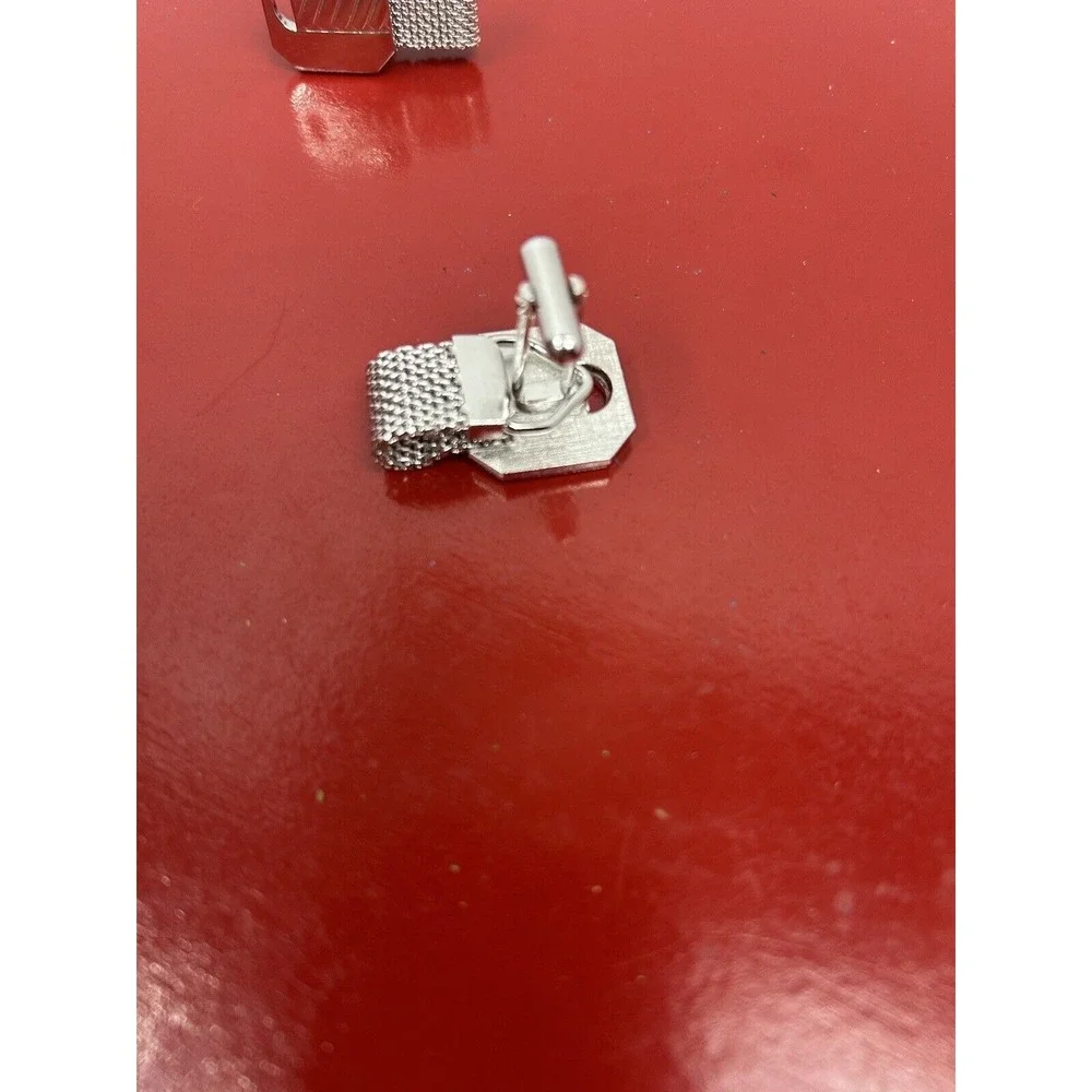 Vintage Men's Unique Cuff Links Set Silver‎